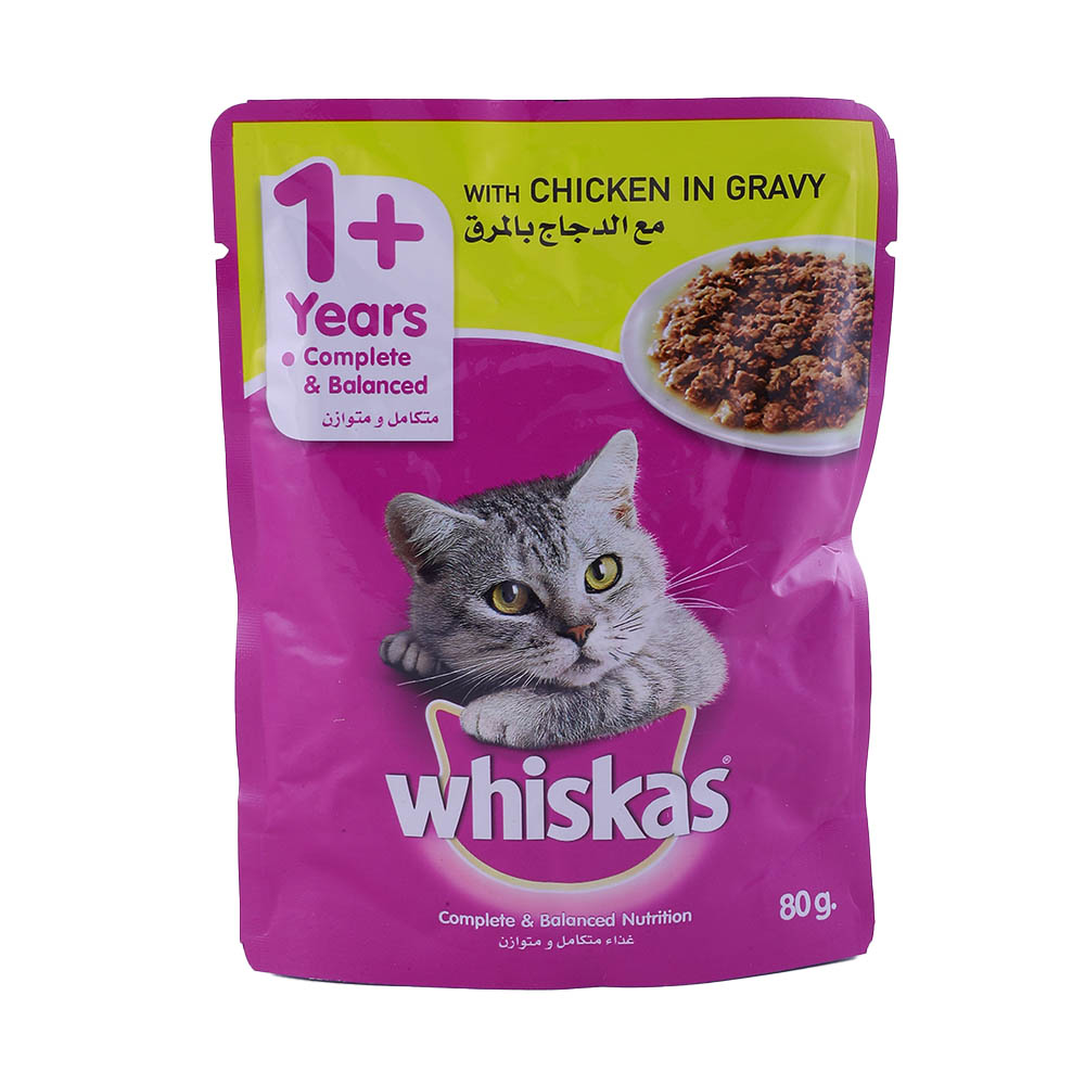 Whiskas Chicken in Gravy Cat Food 80g