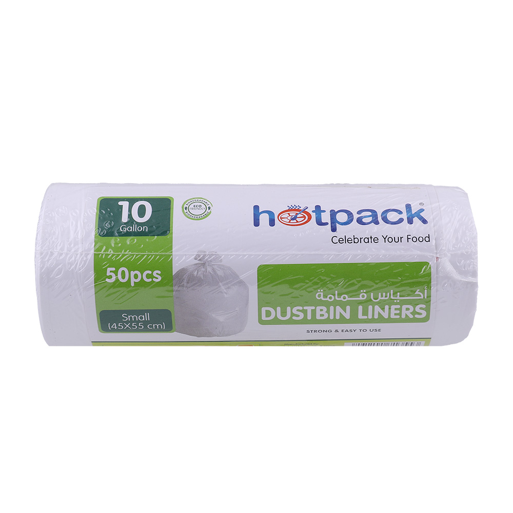 Hotpack Small White Dustbin Liners 45x55cm [50 Pieces] 
