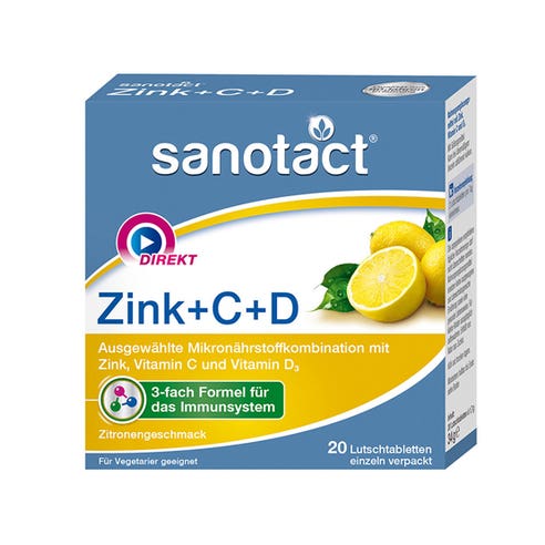 Sanotact ZinK+C+D Lozenges 20's 