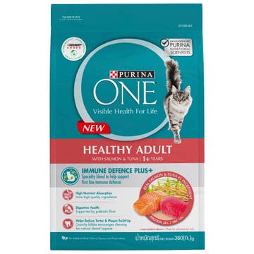 Purina One Healthy Adult Salmon & Tuna Cat Food 380g 