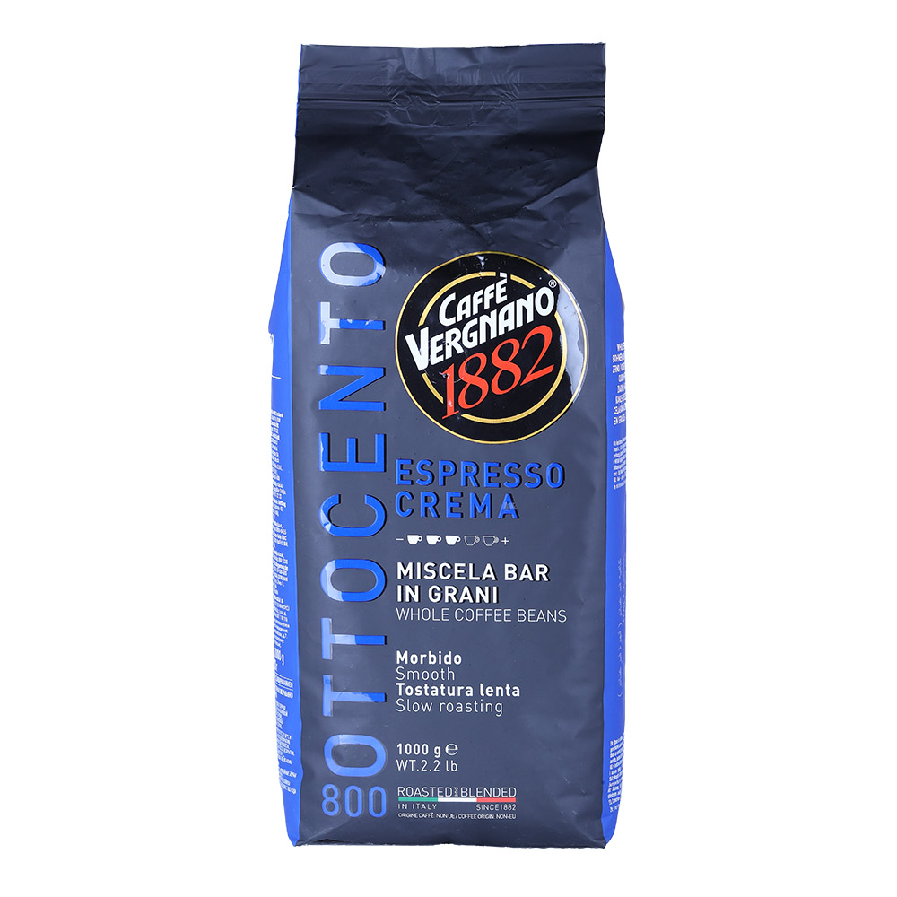 Caffe Vergnano 800 Ottocento Espresso Crema Coffee Beans 1Kg 