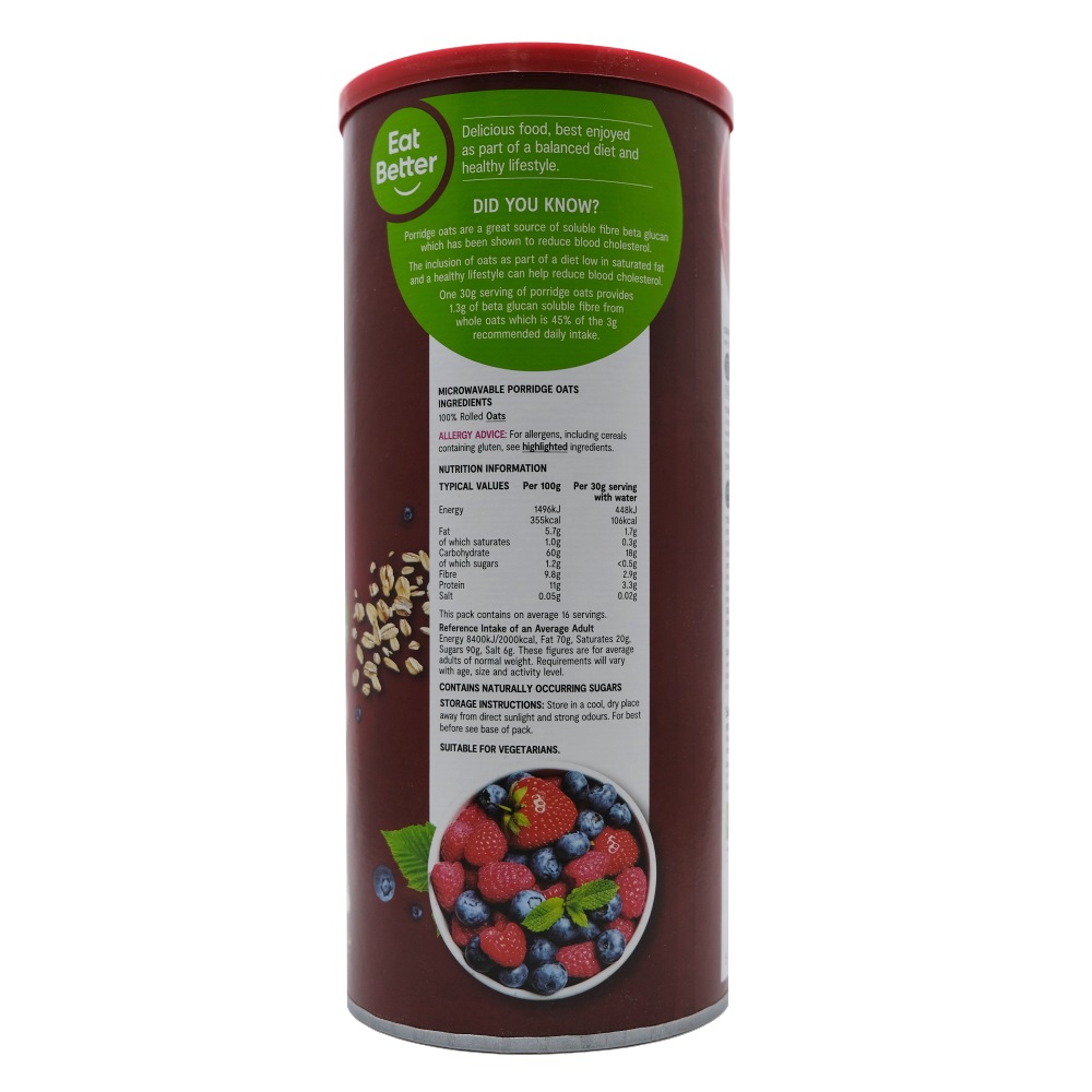 SuperValu Quick Oats 500g back image