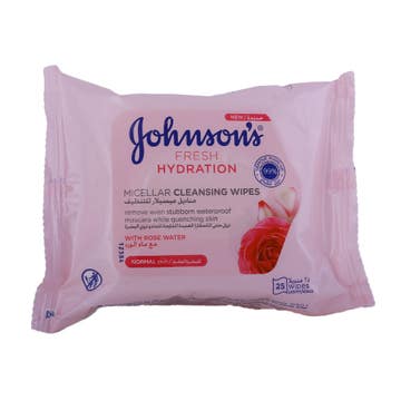 Johnson's Fresh Hydration Micellar Cleansing Wipes [25 Pieces] 
