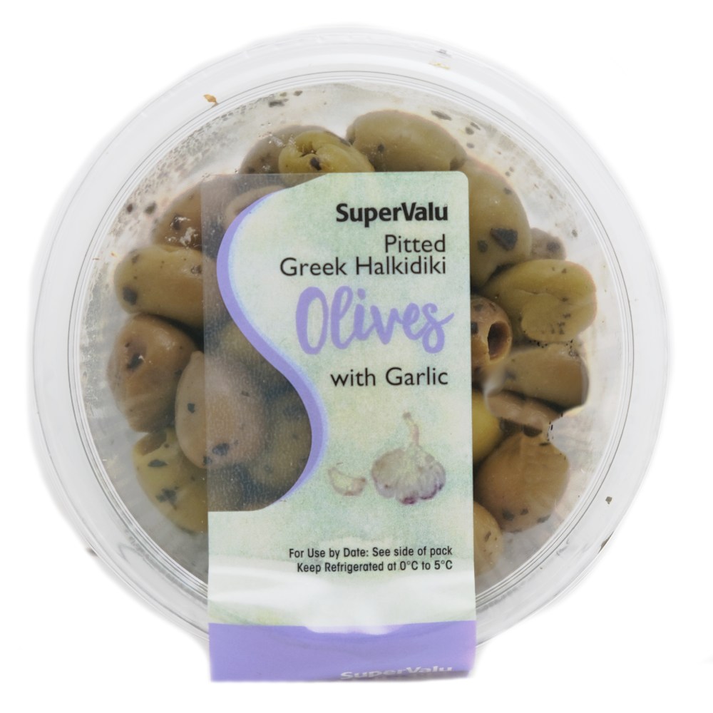 SuperValu Halkidiki Green Olives With Garlic 150g