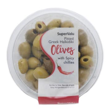 SuperValu Halkidiki Greek Olives With Chillies 150g 