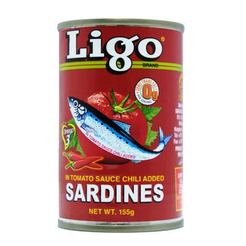 Ligo Sardines In Tomato Sauce Hot 155g 