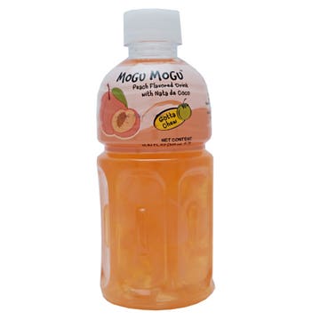 Mogu Mogu Peach Flavored Drink with Nata De Coco 320ml 