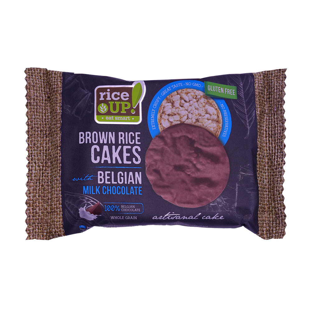 Rice Up Milk Chocolate Brown Rice Cakes 30g