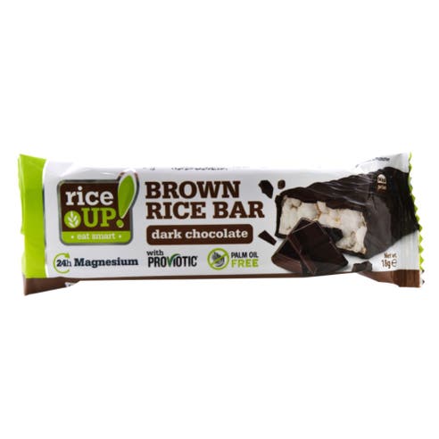 Rice Up Dark Chocolate Brown Rice Bar 18g 