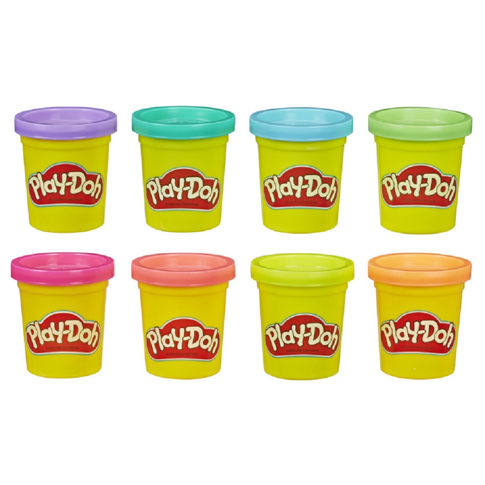Play-Doh Neon Colors 8 Cans back image