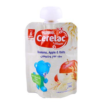 Nestle Cerelac Banana, Apple & Oats Baby Cereal 90g 
