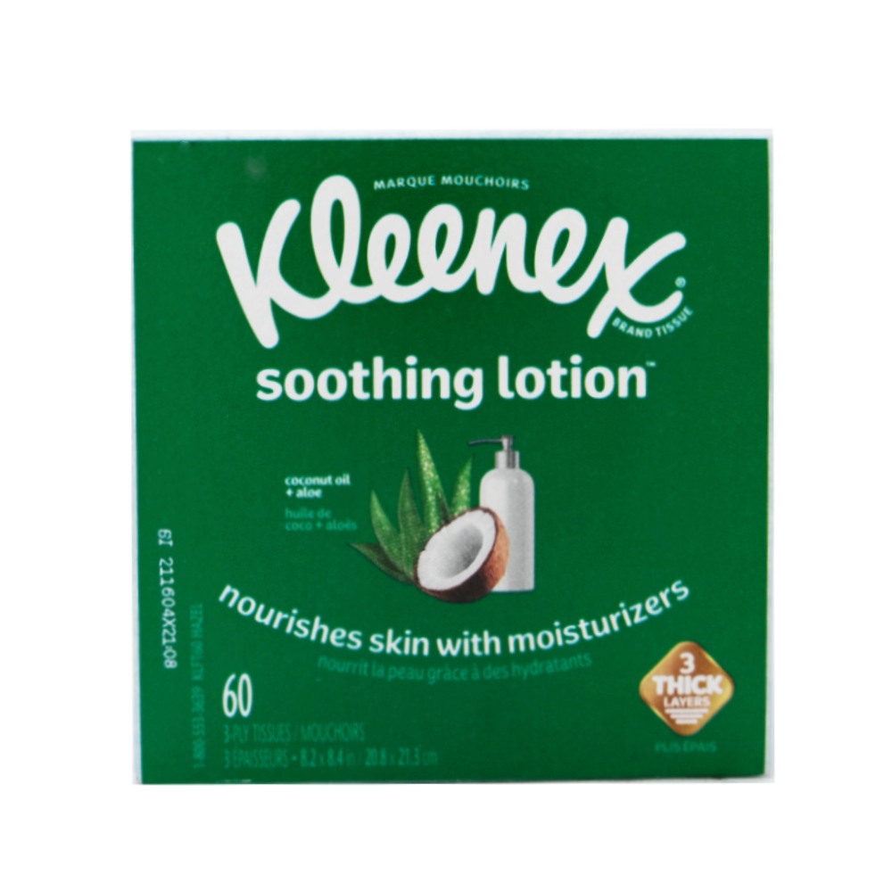 Kleenex Soothing Lotion Facial Tissue 60's