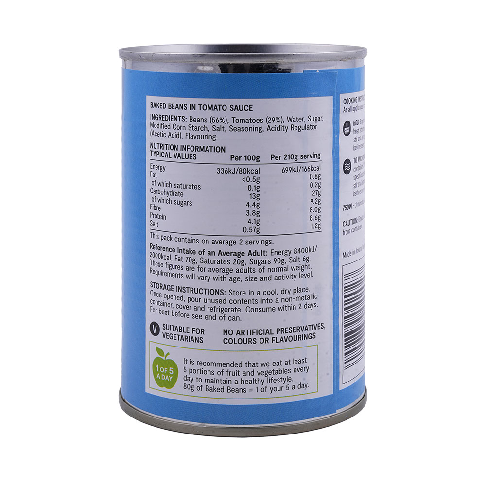 SuperValu Beans In Tomato Sauce 420g back image