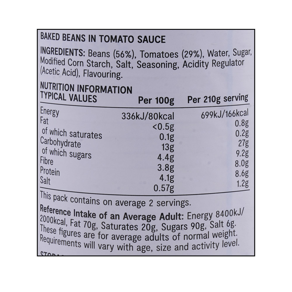 SuperValu Beans In Tomato Sauce 420g right side image