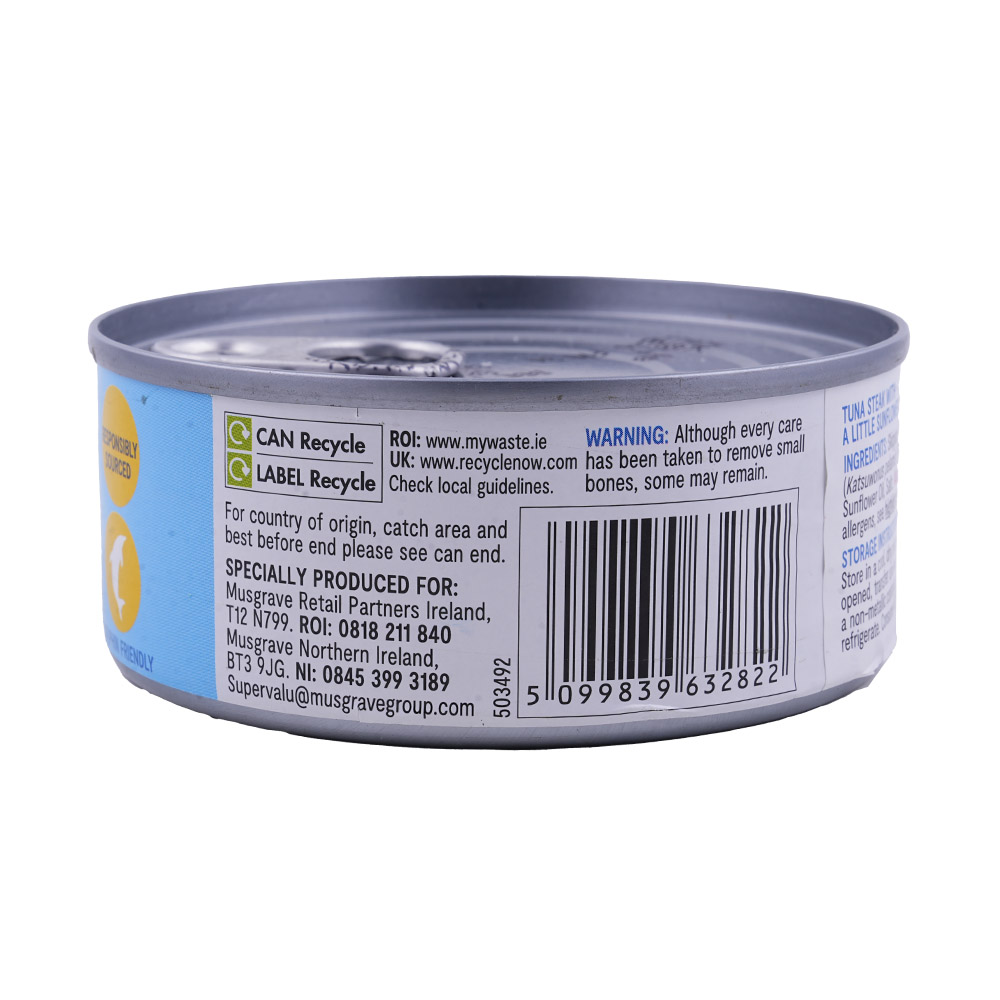 SuperValu Tuna Steak In Sunflower Oil 120g back image