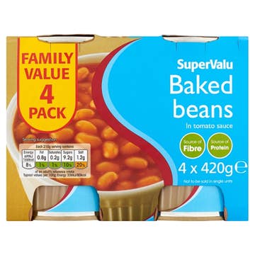 SuperValu Baked Beans 420g [4 Pack] 