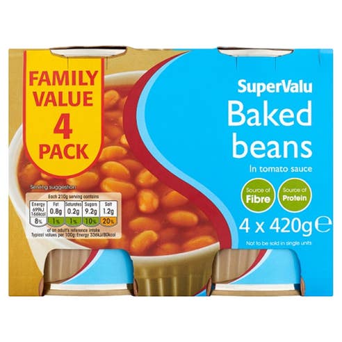 SuperValu Baked Beans 420g [4 Pack] 