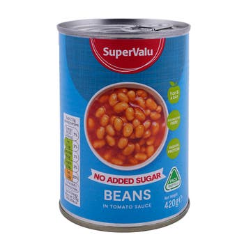 SuperValu No Added Sugar Beans In Tomato Sauce 420g 