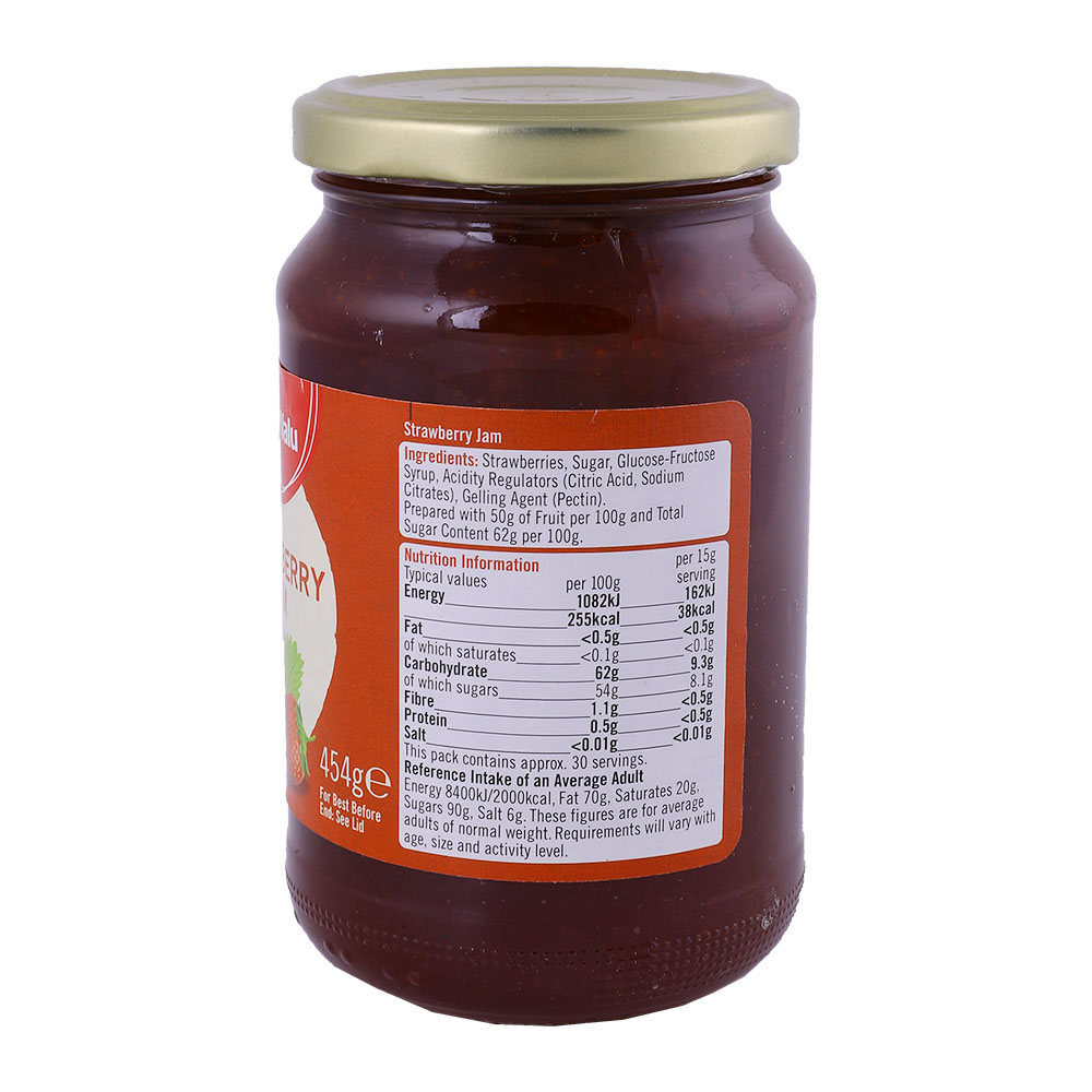 SuperValu Strawberry Jam 454g back image