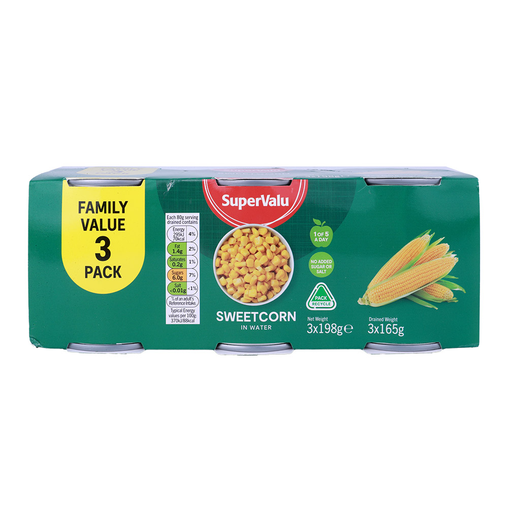 SuperValu Sweetcorn 198g [3 Pack]