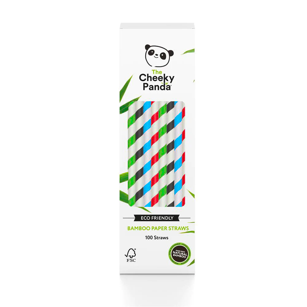 The Cheeky Panda Bamboo Paper Straws 100 Pieces