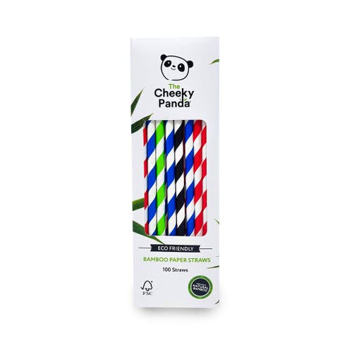 The Cheeky Panda Extra Wide Bamboo Paper Straws 100 Pieces 
