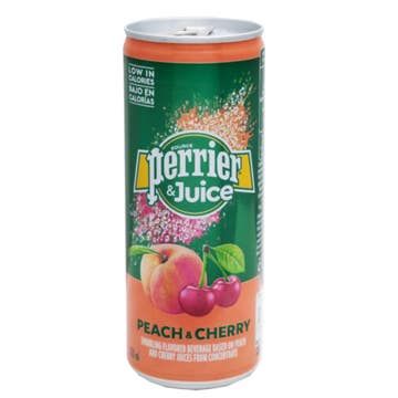 Perrier Peach & Cherry Juice Can 250ml 
