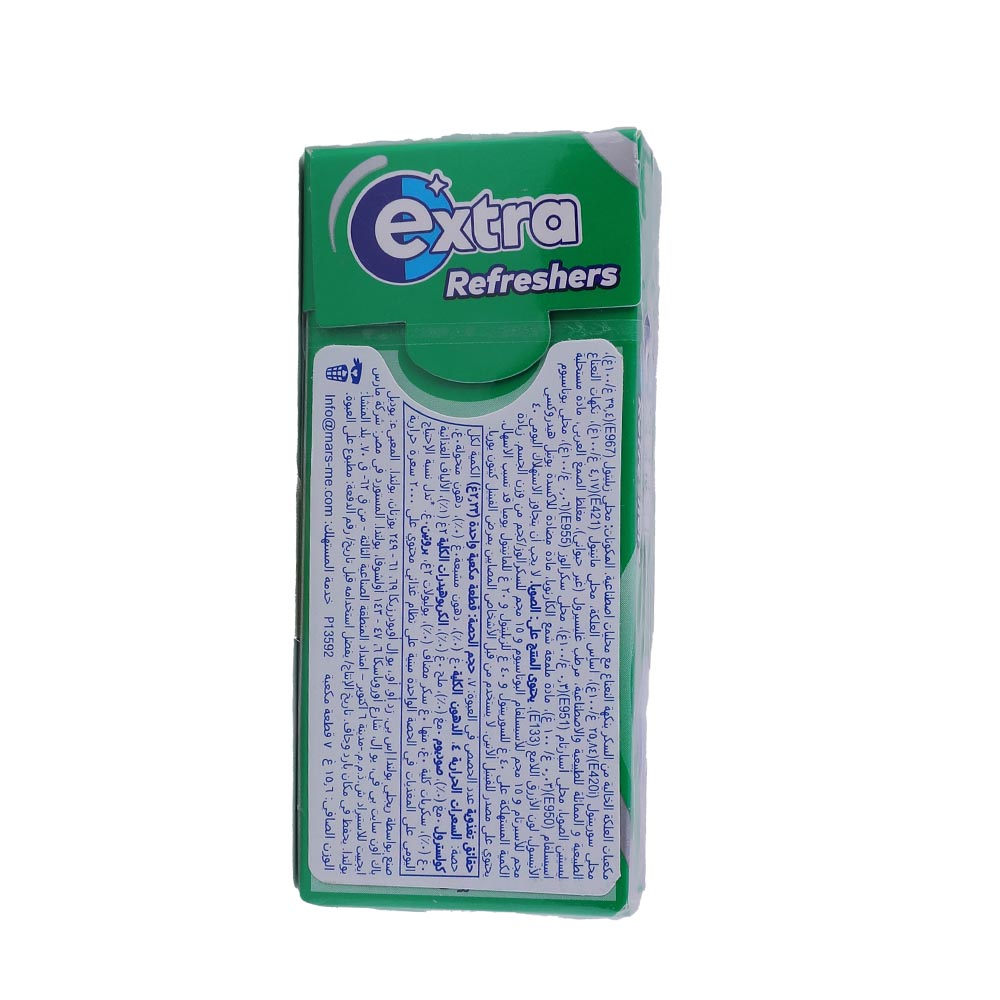 Wrigleys Extra Refreshers Spearmint 15.6g back image