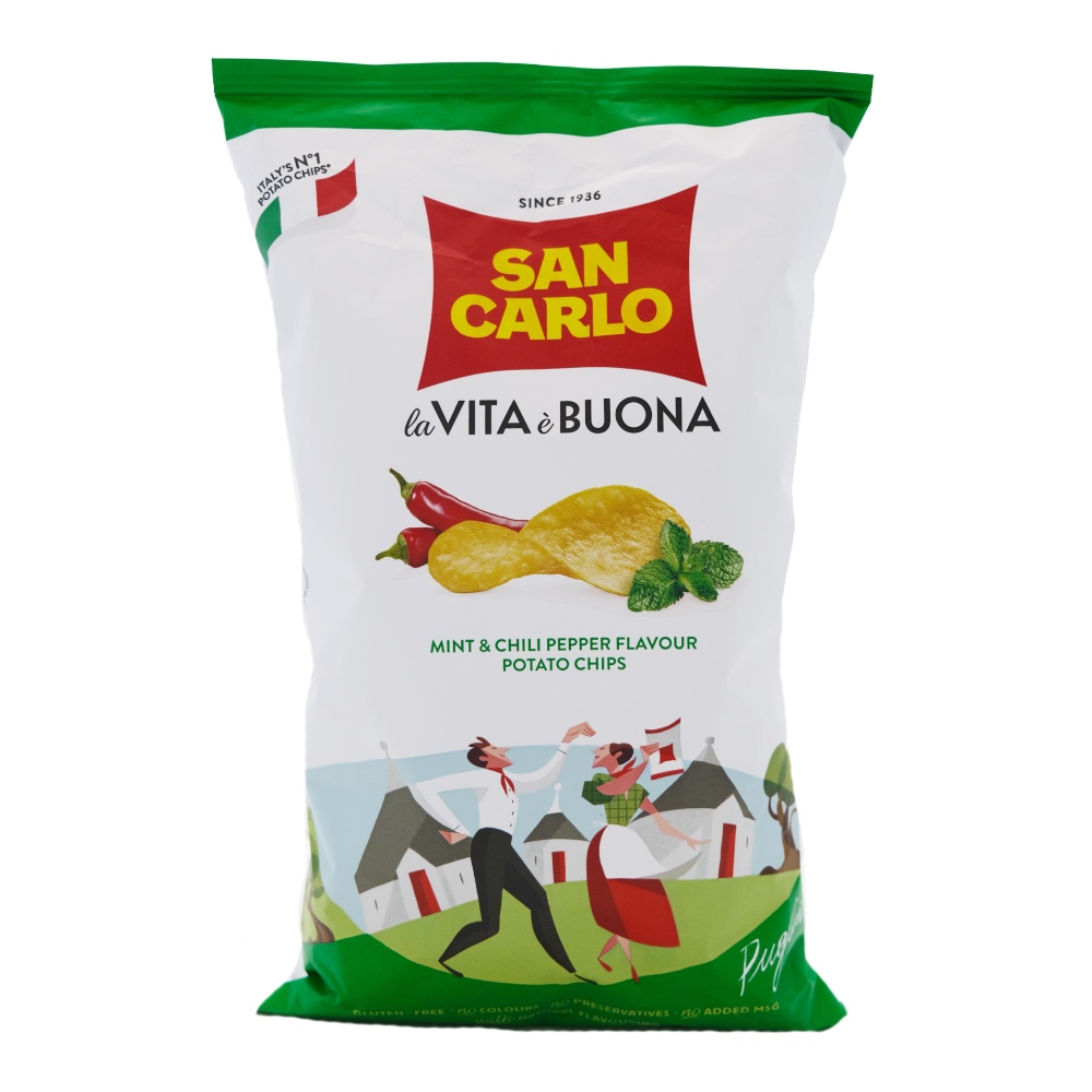 San Carlo Mint & Chili Flavor Potato Chips 150g