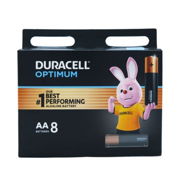 Duracell Optimum AA8 Batteries 