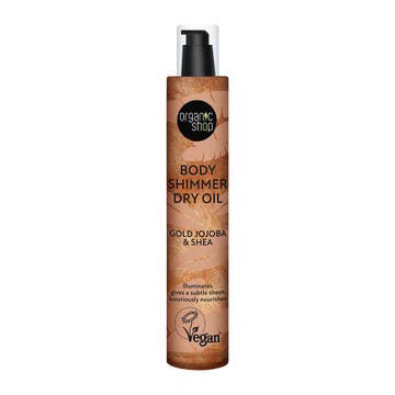 Organic Shop Gold Jojoba & Shea Body Shimmer Dry Oil 100ml 