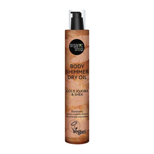 Organic Shop Gold Jojoba & Shea Body Shimmer Dry Oil 100ml 