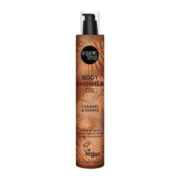 Organic Shop Caramel & Papaya Body Shimmer Oil 100ml 