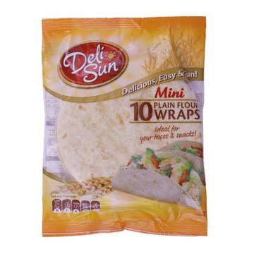 Deli Sun 8 Plain Flour Wraps Medium 320g 