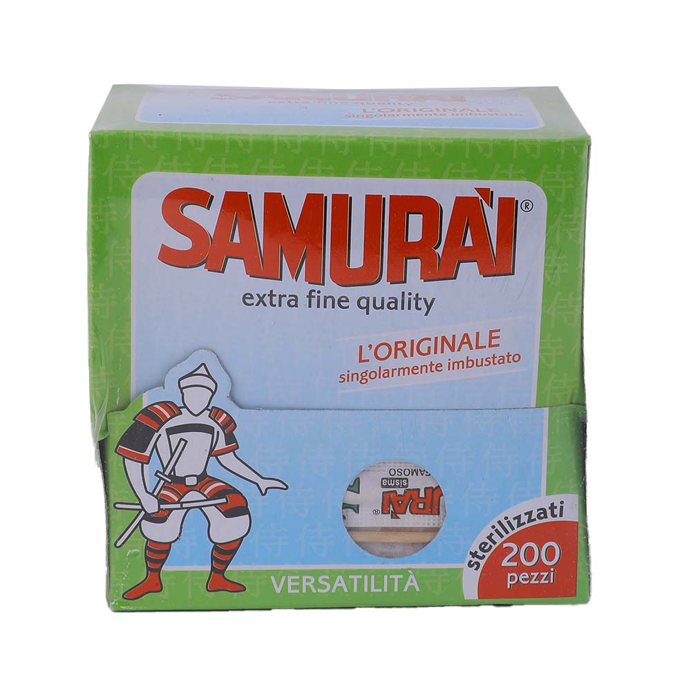 Samurai Toothpicks With Dispenser 200's back image