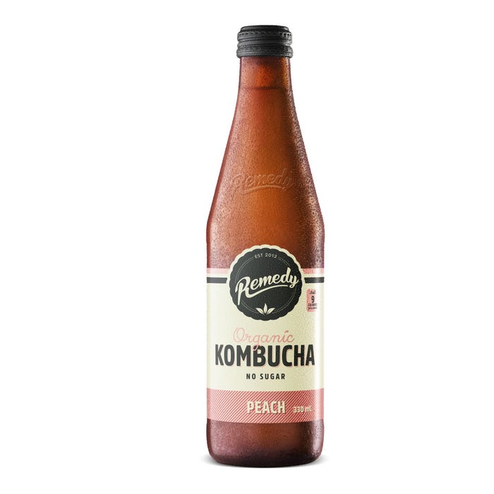 Remedy Kombucha Peach Flavor 330ml