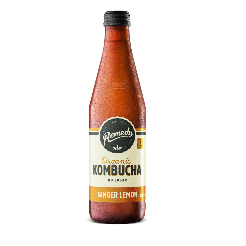 Remedy Kombucha Ginger Lemon Flavor 330ml