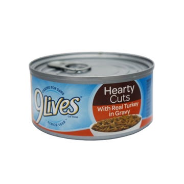 9 Lives Hearty Cuts with Real Turkey In Gravy 155g 