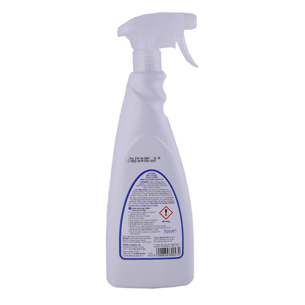 SuperValu Multisurface Bleach Cleaner 750ml back image