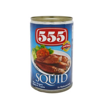 555 Squid In Natural Ink 155g 