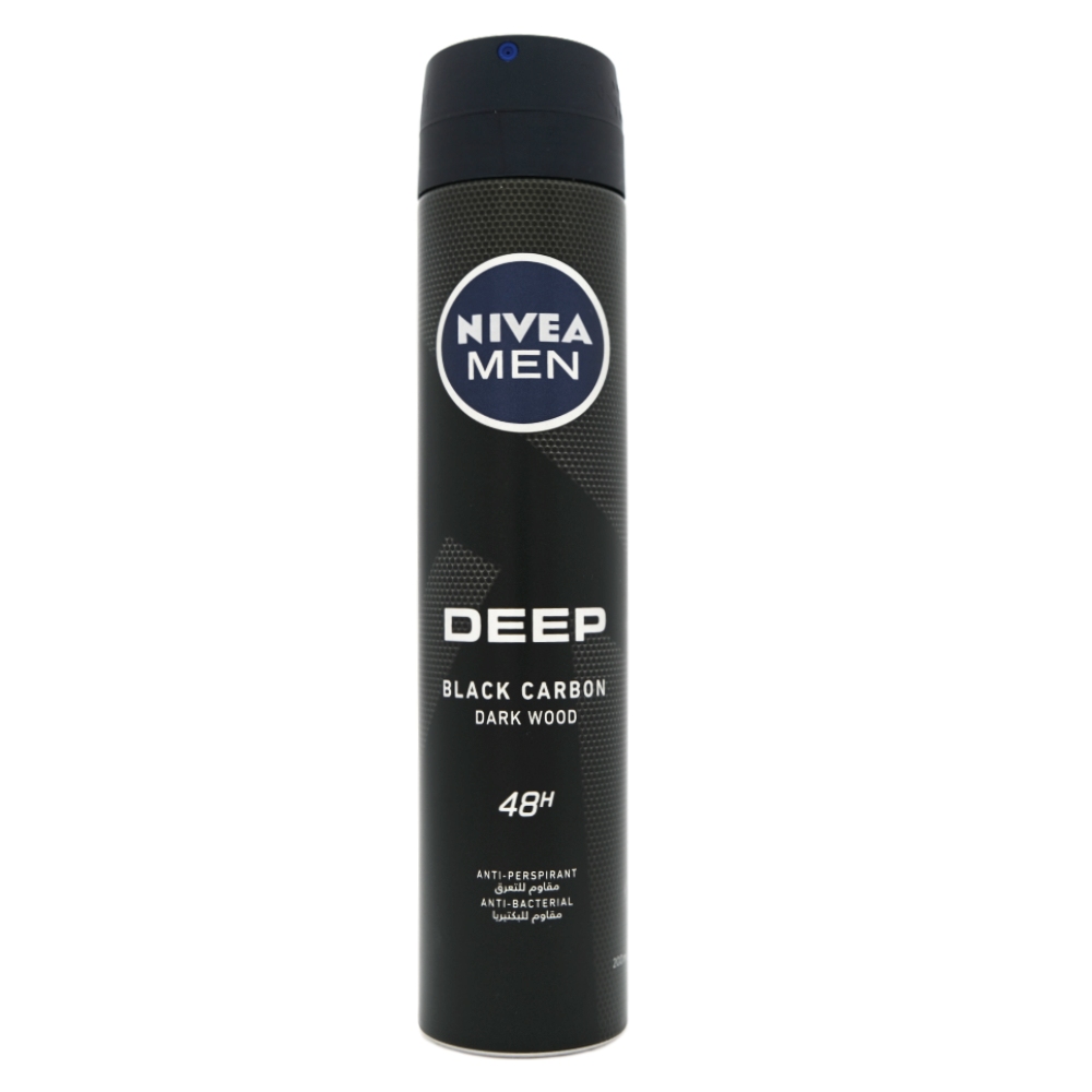 Nivea Men Deep Black Carbon Deodorant Spray 200ml