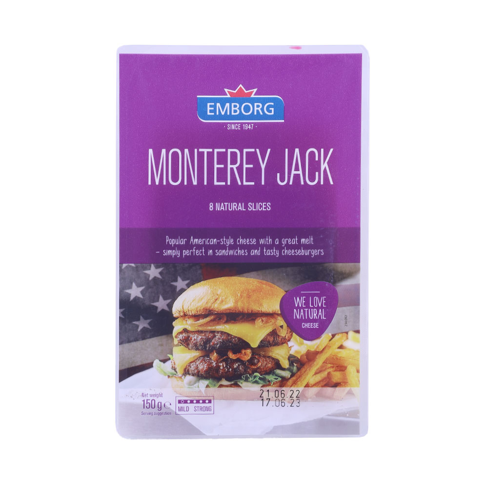 Emborg Monterey Jack Cheddar Sliced 150g