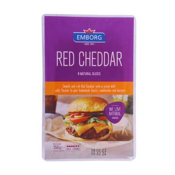 Emborg Red Cheddar Sliced Cheese 150g 