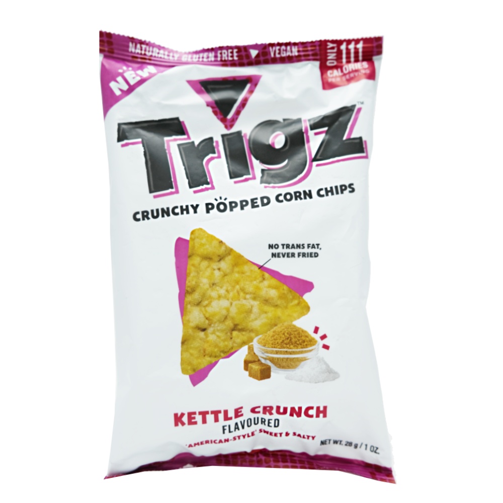 Trigz Crunchy Popped Corn Chips Kettle Crunch Flavored 28g