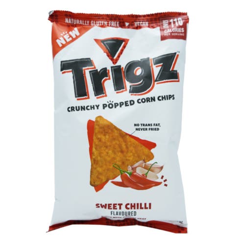 Trigz Crunchy Popped Corn Chips Sweet Chilli Flavored 28g 