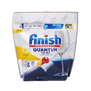 Finish Powerball Quantum Lemon Dishwasher Tablets 21's 