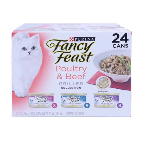 Fancy Feast Poultry & Beef Grilled Cat Food 24 Can 2.4Kg 