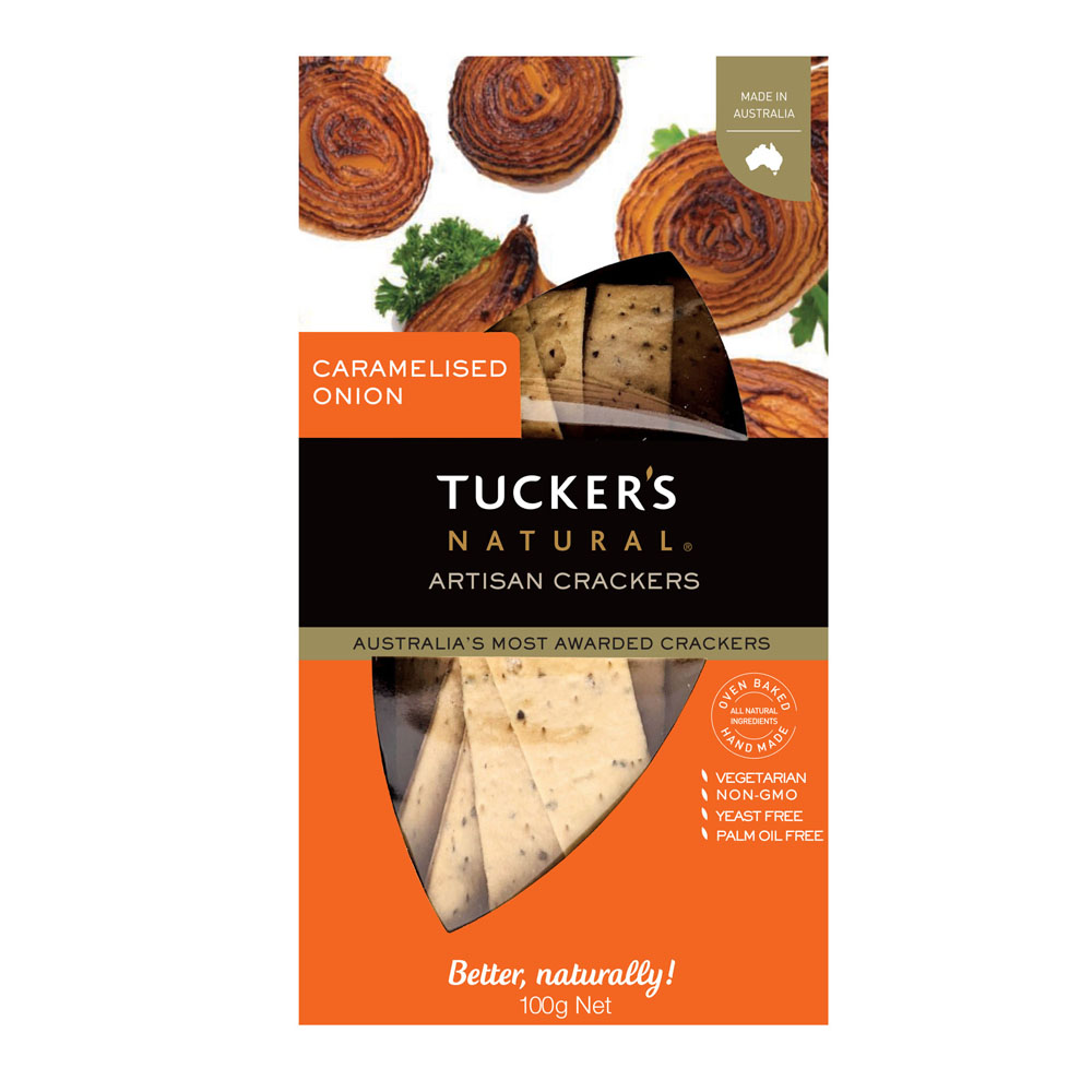 Tucker's Natural Crackers Caramelized Onion 100g 