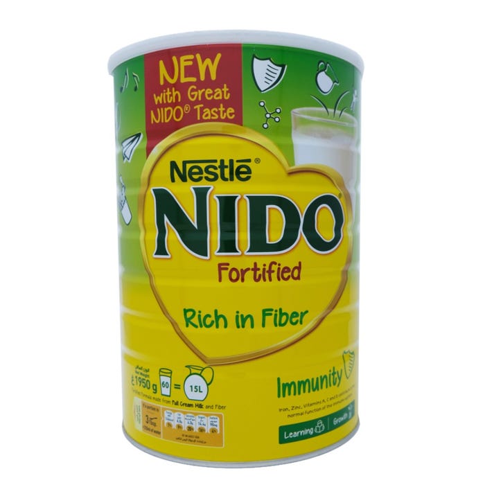 Nestle Nido Fortified Full Cream Milk Powder Tin 1.95Kg