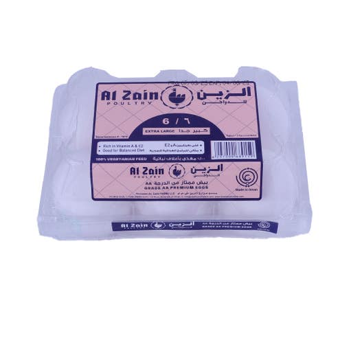 Al Zain Extra Large White Eggs 6 Pack 